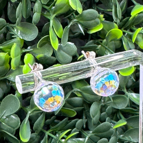 Small Crystal Disco Ball Earrings Earrings