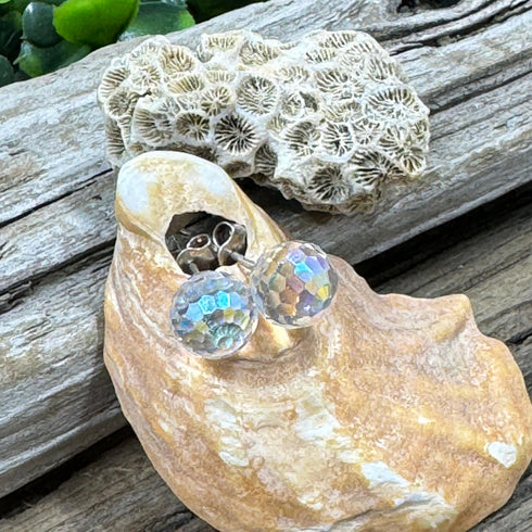 Small Crystal Disco Ball Earrings Earrings