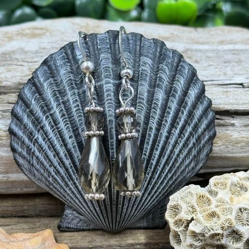 Smokey Quartz Briolette Earrings Earrings
