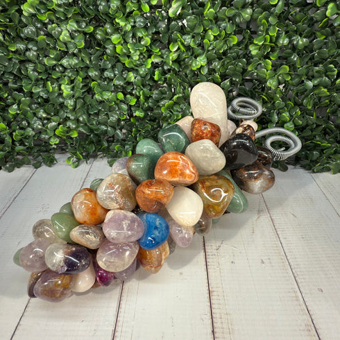 Gemstone Grape Bunch - Quartz, Agates, Amethyst - Made in Brazil Gifts