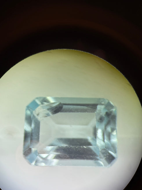 1.85 CT Natural Blue Topaz Emerald Cut Loose Gemstone 8x6mm Loose Gemstones