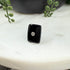 Vintage Black Onyx Cabochon with Crystal Inset 17x13mm Loose Gemstones