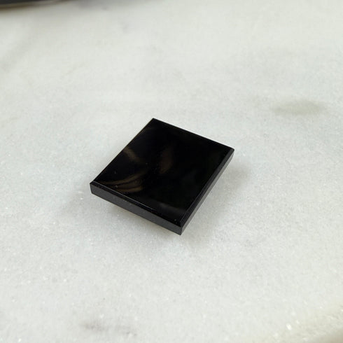 Vintage German Carved Black Onyx Cameo 14x12mm Leo Wolleman 1971 Loose Gemstones