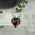 Natural Garnet Buff Top Faceted 7mm Heart Pendant Sterling Silver Necklace Necklaces