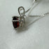 Natural Garnet Buff Top Faceted 7mm Heart Pendant Sterling Silver Necklace Necklaces