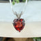 Natural Garnet Buff Top Faceted 7mm Heart Pendant Sterling Silver Necklace Necklaces