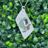 Prehnite and Cubic Zirconia Hammered Sterling Silver Pendant Necklaces