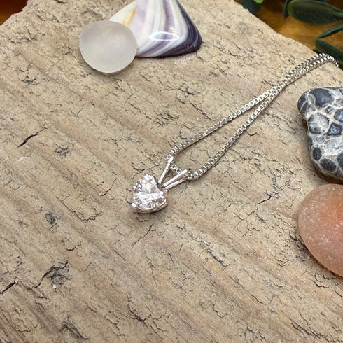 Dainty Heart Cubic Zirconia Pendant Necklace Pendant