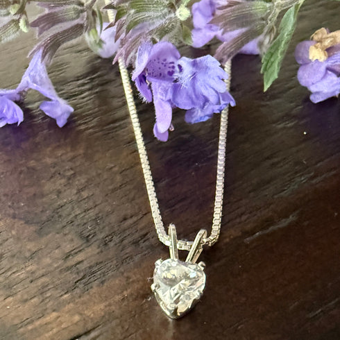Dainty Heart Cubic Zirconia Pendant Necklace Pendant