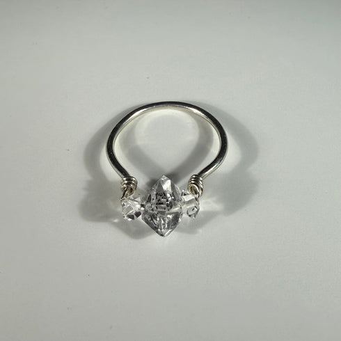 Herkimer Diamond Trio Ring: Perfectly Imperfect Beauty Rings