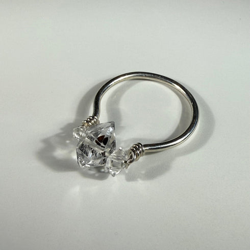 Herkimer Diamond Trio Ring: Perfectly Imperfect Beauty Rings