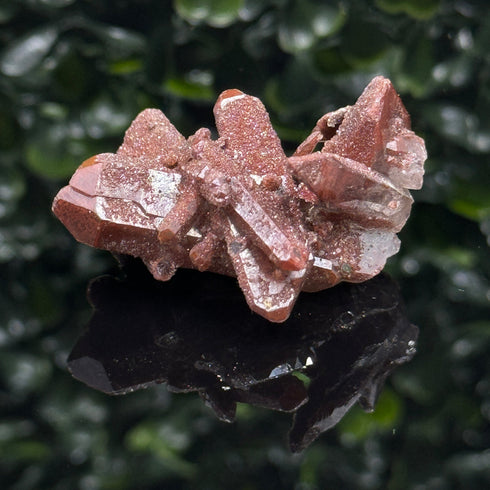 Red Hematite Quartz Cluster from Morocco specimen