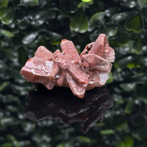 Red Hematite Quartz Cluster from Morocco specimen