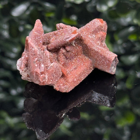 Red Hematite Quartz Cluster from Morocco specimen