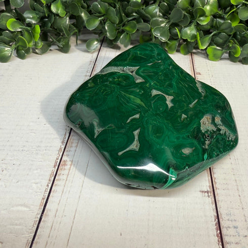 3.5" x 3" Malachite Slab—Polished & Natural specimens