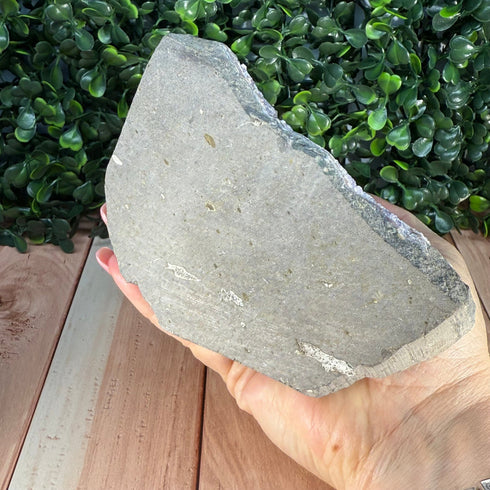 Amethyst Cut Base Geode 4"x4" with Calcite - Self Standing specimens