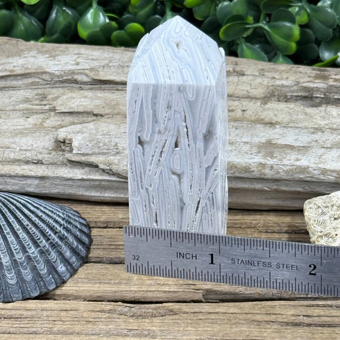 Crazy Lace Agate Towers: Gray Lines Never Looked So Good specimens