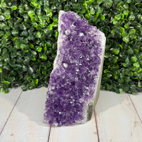 Juicy Amethyst 5.25" Crystal Geode - Self Standing specimens