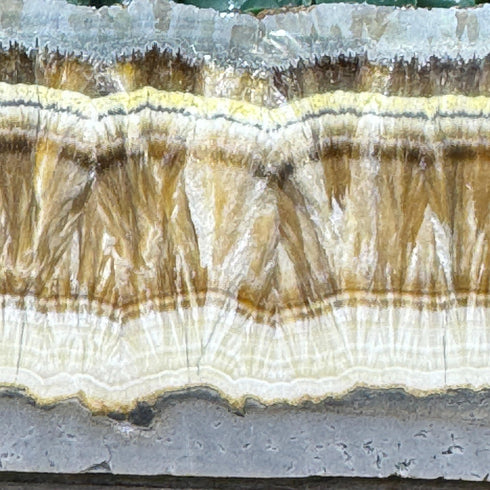 Polished Baryte and Natural Marcasite Slab from Lubin Mine, Poland - Dual-Textured Mineral Specimen specimens