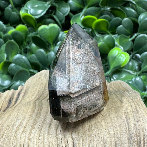 Polished Brazilian Quartz Point with Chlorite Inclusions specimens