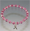 Breast Cancer Awareness Beaded Crystal Bracelet Awareness Bracelets