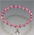 Breast Cancer Awareness Beaded Crystal Bracelet Awareness Bracelets