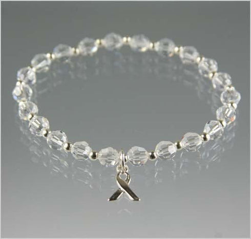 Lung Cancer Awareness Crystal Bracelet Awareness Bracelets