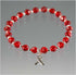 Lymphoma Cancer Awareness Bracelet - Red Crystal Awareness Bracelets