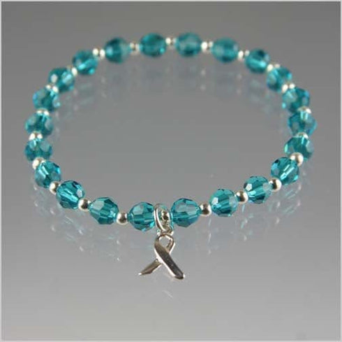 Ovarian Cancer Awareness Crystal Bracelet Awareness Bracelets