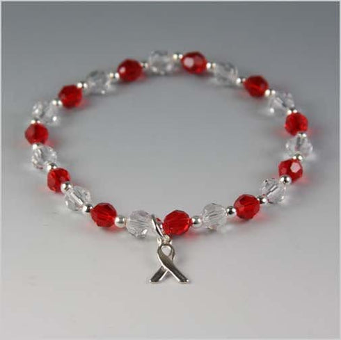 Squamous Cell Carcinoma Cancer Awareness Bracelet - Crystal Awareness Bracelets