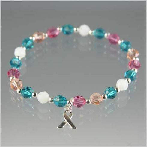 Women's Cancer Awareness Bracelet - Crystal Awareness Bracelets