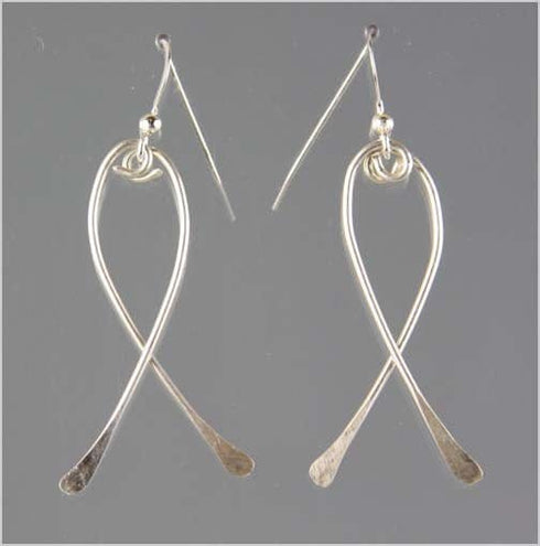 Sterling Silver Awareness Ribbon Earrings Awareness Earrings
