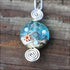 Beach themed Artisan Lamp-work Glass Bead Pendant Beach Jewelry