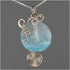 Cool Ocean Waves Glass Lamp-work Bead Necklace Beach Jewelry