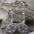 German Glass Sand Dollar Earrings Beach Jewelry