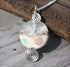 Tranquil Ocean Matte Lamp-work Bead Necklace Beach Jewelry
