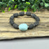 Lava Bead and Tumbled Aquamarine Bracelet Bracelet