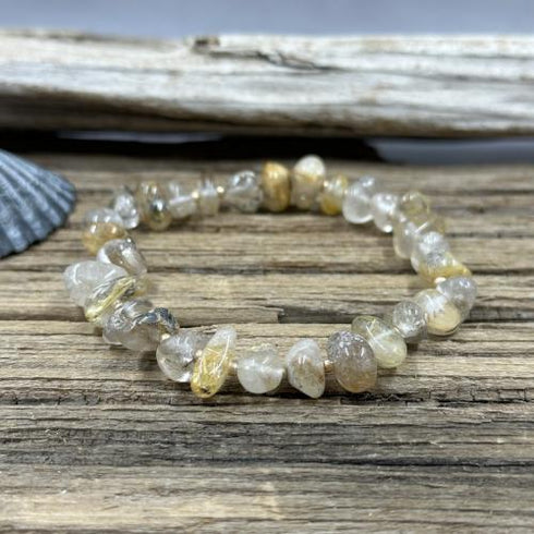 Golden Rutile Quartz Tumbled Bracelet Bracelets