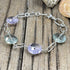 Green Amethyst and Pink Amethyst Coin Bracelet Bracelets