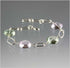 Green Amethyst and Pink Amethyst Coin Bracelet Bracelets