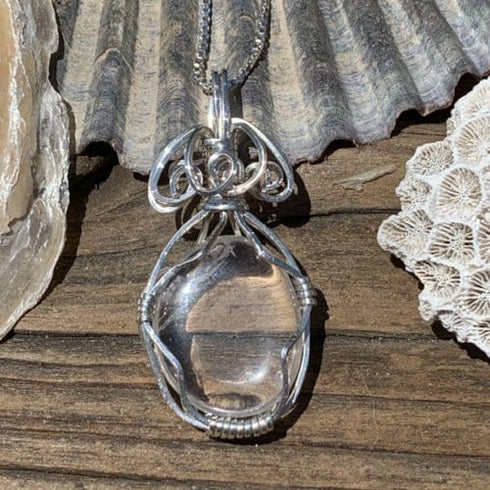 Cape May Diamond Sterling Silver Wrapped Pendant Cape May Jewelry