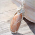 Cape May Point Peach/Pink Stone Wire-Wrapped Necklace Cape May Jewelry