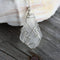 Clear Tumbled Glass Wire Wrapped Necklace Cape May Jewelry