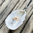 Natural Oyster Shell and Metallic Pearl Necklace Cape May Jewelry