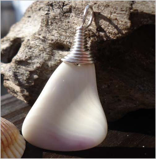 Wampum Clam Shell Pendant Necklace Cape May Jewelry