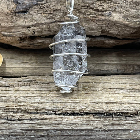Herkimer Diamond Swirl Pendant Charms & Pendants
