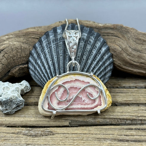 Rhodochrosite Stalactite Pendant Charms & Pendants