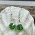 4-Leaf Clover Petite Crystal Earrings - Dark Green Earrings