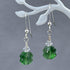 4-Leaf Clover Petite Crystal Earrings - Dark Green Earrings