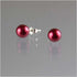 AAA+ Cranberry Pearl Stud Earrings Earrings